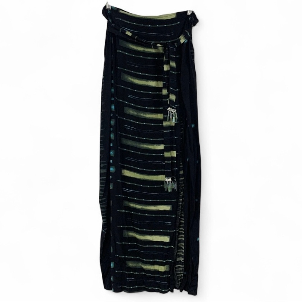 NWT Given A Rose Abstract Low Rise Batik-Inspired Pattern Slit Maxi Skirt Y2K